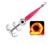 Esche per Calamari in Acqua Salata, ABS 9,5cm | Maschere per Calamari Con Luce LED Impermeabile, Gancio Leggero Con Esca Elettronica | Kit Gancio per Subacquea