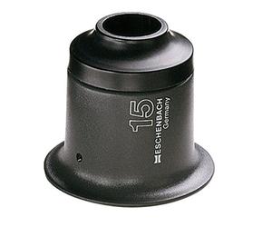 Eschenbach 1130 - Loupe de diamantaire, gr. 15x, en plastique difficilement inflammable et avec trou d'aération anti-buée