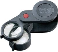 Eschenbach 11869 Loupe pliante Grossissement: 3 x, 6 x, 9 x Lentille: (Ø) 23 mm noir