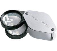 Eschenbach 1187 Loupe pliante Grossissement: 4 x, 6 x, 10 x Lentille: (Ø) 27 mm