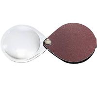 Eschenbach 1740160 Loupe pliante en cuir Grossissement: 3.5 x Lentille: (Ø) 60 mm rouge