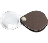 Eschenbach 1740450 Loupe pliante en cuir Grossissement: 3.5 x Lentille: (Ø) 50 mm marron
