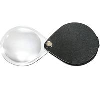 Eschenbach 1740550 Loupe pliante en cuir Grossissement: 3.5 x Lentille: (Ø) 50 mm noir