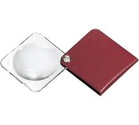 Eschenbach 1752160 Loupe pliante en cuir Grossissement: 3.5 x Lentille: (Ø) 60 mm rouge