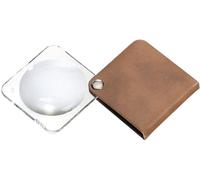 Eschenbach Loupe pliante 1752860 – Grossissement 3,5× – Ø 60 mm – en cuir marron