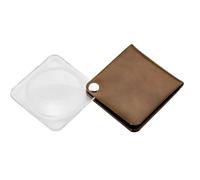 Eschenbach Loupe pliante 1752860 – Grossissement 3,5× – Ø 60 mm – en cuir marron