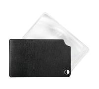 Eschenbach VisoPOCKET Loupe de Poche Optique avec grossissement 2,5X au Format Carte de crédit avec étui en Cuir (Noir)