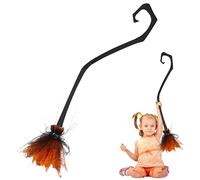Escoba de bruja para cosplay - hermoso accesorio de escoba de bruja para Halloween | Accesorio de disfraz de cosplay para fiestas temáticas, espectáculos en el escenario, decoración de casas embrujada