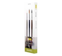 Escoda | Aquarelle | Ensemble d'artiste Ale Casanova | Taille 8,10,14 | 3 pinceaux | Toray-RMix (90 % Toray doré-10 % Sable rouge) + Toray blanc + synthétique Kolinsky | Pointe ronde | Portraits + Art