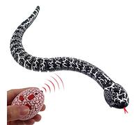 Escomdp RC Snake Télécommande infrarouge Véhicule électrique Électronique Enfants Prank Scary Toy réaliste pour anniversaire, Halloween, Noël (Noir)
