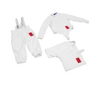Escrime enfant, Tissu ripstop épais renforcé CE350N, Tenue complète escrime enfants, Doublure respirante coutures solides for entraînement club compétition écoles sportives