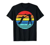Escrime Rétro Duel Sportif Coucher de Soleil Style Vintage T-Shirt