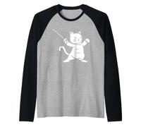 Escrime Sport de Combat épée Minimaliste Chat Escrime Manche Raglan