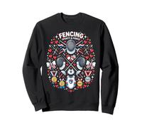 Escrime Sporty Féroce Athlète Swordplay Design Sweatshirt