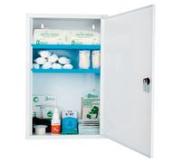 Esculape Armoire à pharmacie 1 porte pour 10 personnes - H.46 x L.30 x P.14 cm - Métal blanc