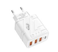 ESCULO USB Charge Rapide Adaptateur de Chargeur Multiport 40 W, Bloc Type C, Brique Téléphone, Fourniture de Montres Intelligentes, Cube Concentrateur Énergie pour Voyager Dock Téléphones