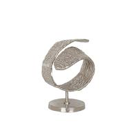 ESCULTURA ALUMINIO CURVO NIQUEL EN BASE