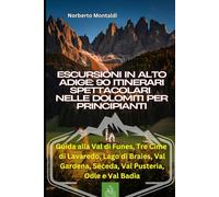 Escursioni in Alto Adige: 90 Itinerari Spettacolari nelle Dolomiti per Principianti: Guida alla Val di Funes, Tre Cime di Lavaredo, Lago di Braies, Val Gardena, Seceda, Val Pusteria, Odle e Val Badia