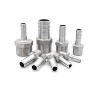 ESDUAIOP 1PC 8mm Hose 1/2" BSP Male Thread 304 Stainless Steel Pipe Fitting