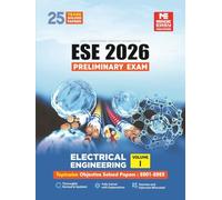 ESE 2026 : Preliminary Exam: Electrical Engineering Volume-I | Chapterwise & Topicwise Objective Solved Papers | 25 Years Solved PYQs 2001-2025| UPSC Engineering Services Examination | Fully Solved |