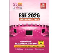 ESE 2026 : Preliminary Exam: Electronics & Telecom (E&T) Engineering Volume-II | Chapterwise & Topicwise Objective Solved Papers | 25 Years Solved PYQs 2001-2025| UPSC Engineering Services Examination