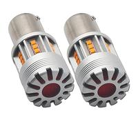 Eseastar Ampoule P21W S25 BA15S 1156 LED Ambre de Super Brillant 12V-24V 10000LM Canbus sans Erreur Anti Hyper Flash Convient Aux Clignotants Avant et Arrière de voiture,Pack de 2