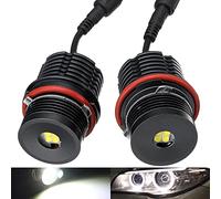 Eseastar E39 E53 E60 E61 E63 E64 E65 E66 E87 E82 E83 E88 Ampoule de marqueur à LED Angel Eyes 40W 6000K Blanc avec Canbus Sans Erreur pour Feux de Jour
