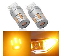 Eseastar Lot de 2 ampoules LED T20 WY21W 7440 Ambre Résistance intégrée anti-clignotants hyper clignotants Puce 34LED-SMD3020 Clignotant extrêmement lumineux