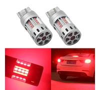 Eseastar T20 7443 W21/5W LED Ampoules Rouge Brillant 10000LM Canbus sans Erreur Anti-Hyper Flash pour feu Stop Clignotant Feu arrière Feu de recul (Pack de 2)