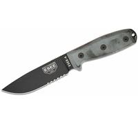 ESEE ESEE-4, Lame Dentelée, Étui Noir ESEE-4S-MB-B