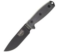 ESEE Knives ESEE-4P-MB-B Tranchant Lisse, Étui Noir, Dos MOLLE et Plaque de Clip
