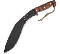 ESEE Knives Expat Jaraca Kukri, lame en acier 1075 avec revêtement en poudre noire, manches en noyer
