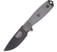 ESEE Knives Modèle 3 lame noire, manche gris 3P-MB-B avec étui + clip et MOLLE-back
