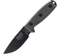 ESEE Knives Modèle 3 Pommeau Modifié lame noire, manche gris 3PM avec étui + clip