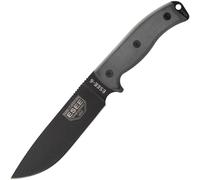 ESEE Knives Modèle 6 lame noire, manche gris 6P-B avec étui noir + clip ceinture