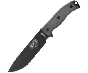 ESEE Knives Modèle 6 lame noire, manche gris 6P-B avec étui noir + clip ceinture