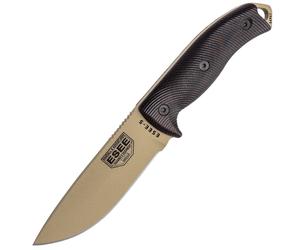 ESEE Lame couleur tan désert, manche G-10 3D sang/noir, étui kydex noir 5PDT-004