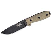ESEE Modèle 4 Lame Noire, Micarta Canvas Vert 3D 4PB-017