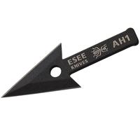 ESEE Pointe de Flèche, Revêtement Noir Poudré, Emballage Coquille AH1-ARROWHEAD-CS