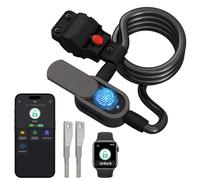Eseesmart Antivol pour vélo avec empreintes digitales, contrôle Bluetooth numérique, électronique, biométrique, robuste, étanche, haute sécurité, pour scooter, moto, vélo - Noir