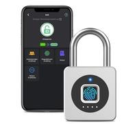 Eseesmart Cadenas à empreintes digitales, pour salle de sport, Bluetooth avec empreintes digitales, IOS Watch, cadenas étanche pour bagages, entrepôts, voiture de fret, garage, casier