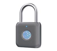Eseesmart Serrure Empreinte Digitale, Cadenas, Serrure à Combinaison, Serrure Haute Sécurité Biométrique de Chargement USB Pour Cadenasr de Gym, Bagages, Casiers, Valises (gris)