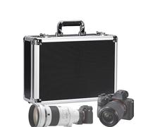 EsEico Mallette à outils, étui de train de maquillage en aluminium, organiseur de grande capacité, étui cosmétique en aluminium, organiseur de verrouillage de médicaments à l'épreuve des enfants pour