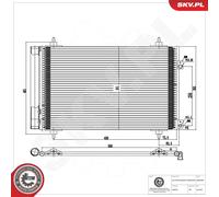 ESEN SKV 86SKV002 Condenseur, climatisation pour CITROËN,DS,PEUGEOT