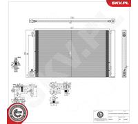 ESEN SKV 86SKV022 Condenseur, climatisation pour CHEVROLET,OPEL,SAAB,VAUXHALL