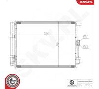 ESEN SKV 86SKV072 Condenseur, climatisation pour HYUNDAI,KIA