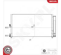 ESEN SKV 86SKV080 Condenseur, climatisation pour FIAT,LANCIA
