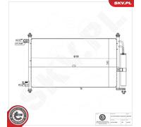 ESEN SKV 86SKV082 Condenseur, climatisation pour NISSAN