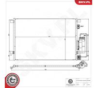 ESEN SKV 86SKV089 Condenseur, climatisation pour FIAT,OPEL,SAAB,VAUXHALL