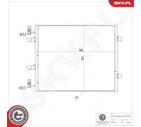 ESEN SKV 86SKV103 Condenseur, climatisation pour OPEL,RENAULT,VAUXHALL